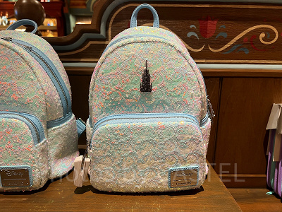 香港ディズニーアナ雪グッズ:氷のお城のスパンコールリュックサック