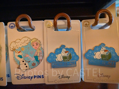 香港ディズニーアナ雪グッズ:オラフのピンバッジ