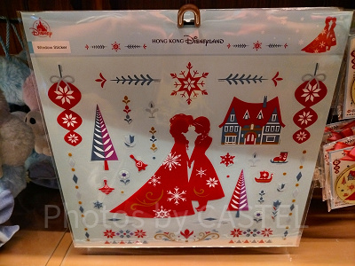 香港ディズニーアナ雪グッズ:ウィンドウステッカー