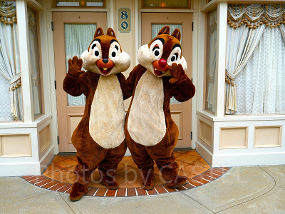 香港ディズニーのグリーティング:メインストリートUSAのチップ&デール
