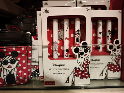 香港ディズニー20周年DAICHI MIURAコラボグッズ:ボールペン3本セット