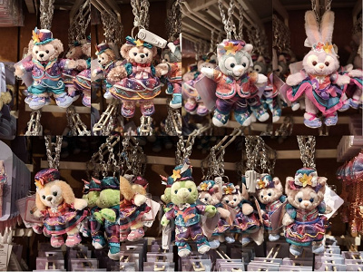 香港ディズニー20周年「ダッフィー&フレンズ・グランドセレブレーショングッズ」:ぬいぐるみバッグチャーム