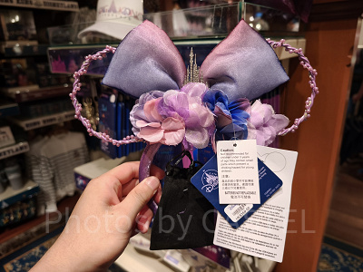香港ディズニー限定★ハートスパンコールリボンカチューシャ 香港ディズニー限定☆ハート刺繍スパンコールリボンカチューシャ