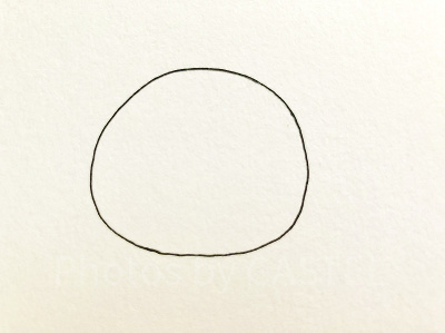 シンデレラ書き方①丸○を描く