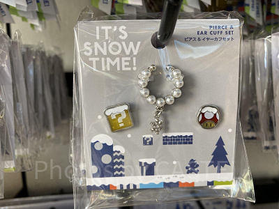パワーアップアイテムのピアス＆イヤーカフセット／USJクリスマスグッズ 2022