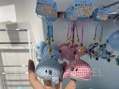 海遊館/ジンベエザメちりめん根付ストラップ