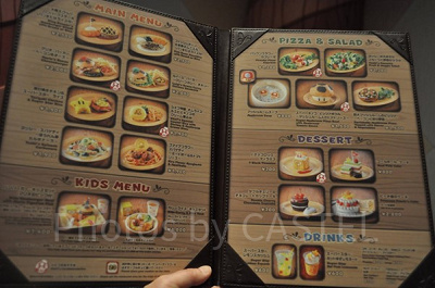 キノピオカフェのメニュー表