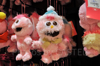 水色ハットのモッピーぬいぐるみキーチェーン