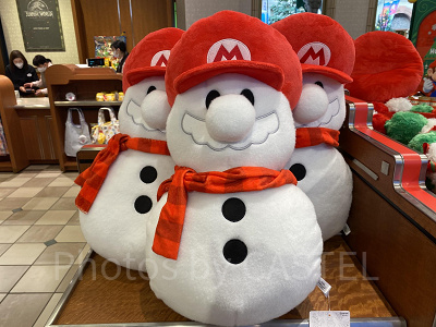 マリオの雪だるまクッション/USJクリスマスグッズ 2022