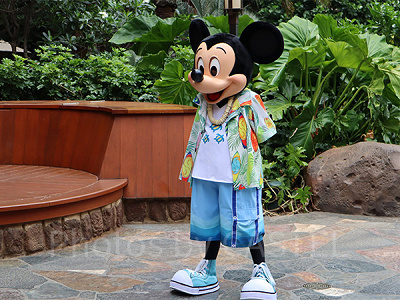 アウラニの中ではリラックスムードのミッキー