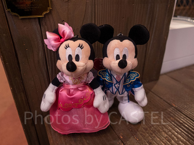 ミッキー＆ミニーぬいぐるみバッジセット（バレンタイン・ナイト）