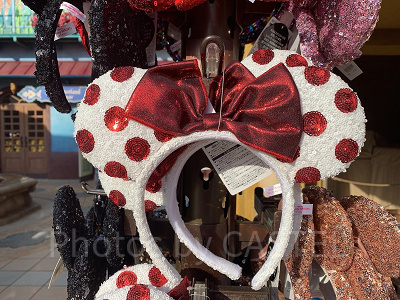 ミニースパンコールカチューシャ(水玉/ホワイト)