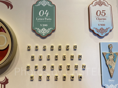 モーメンツゴーラウンドのアルファベットパーツ