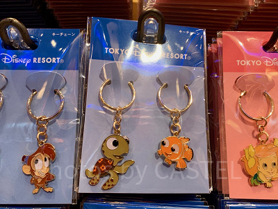 ニモ&スクワートのディズニーペアキーチェーン