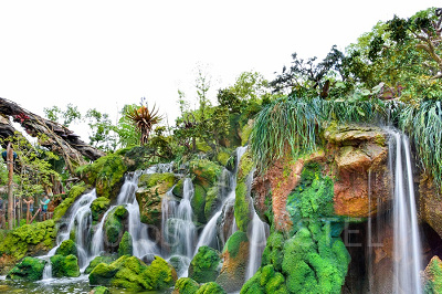 Pandora - The World of Avatar 滝（アニマルキングダム・昼） 設定：16㎜ SS1/3 F20 ISO100 