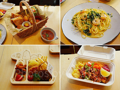 PEANUTS Cafeの食事系メニュー(キッズメニューやテイクアウトメニューもあり)