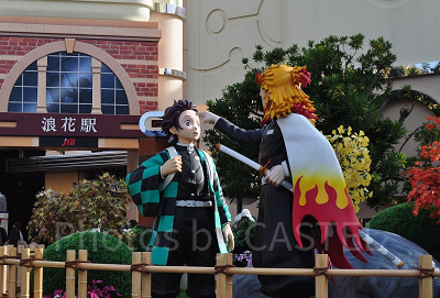 鬼滅の刃XRライドのエントランス前フォトスポット（過去開催時に撮影）