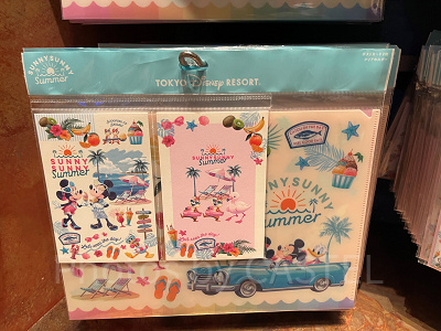 ポストカード&クリアホルダー(ディズニー夏グッズ2025SUNNY SUNNY Summer)