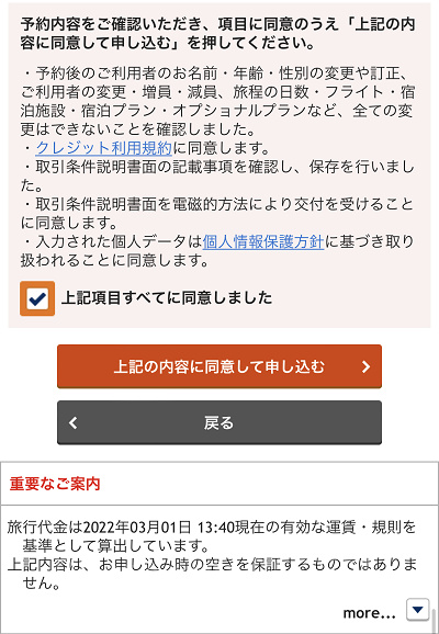 購入手続き（ANA）