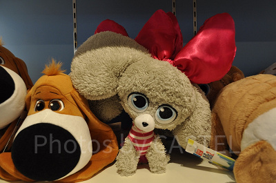 ペット2に登場するリボンの仔犬ぬいぐるみ