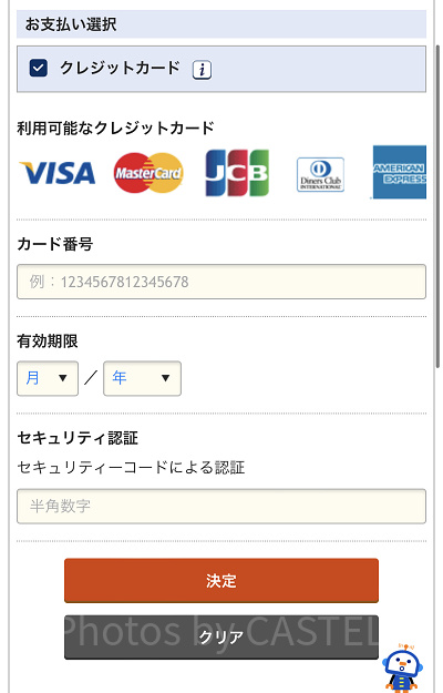 お支払い方法を選択（ANA）