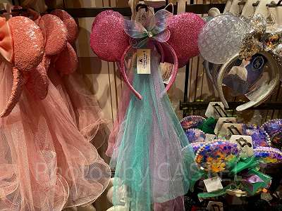 上海ディズニーカチューシャ:ベール付アリエル風カチューシャ