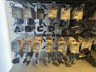 上海ディズニートロングッズ：カラビナ付アルファベットキーチェーン