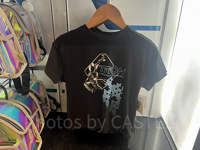 上海ディズニートロングッズ:トロンデザイン黒Tシャツ(子供)