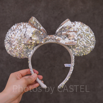 ミニースパンコールカチューシャ（シルバー）