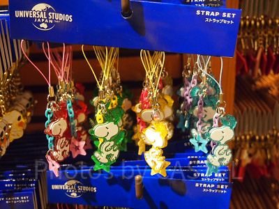 スヌーピーカラフル星ストラップセット