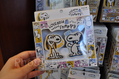 スヌーピーグッズ「LOVEable VINTAGE snoopy」／クリップセット