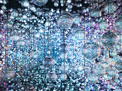チームラボボーダレス麻布台の作品（Bubble Universe）