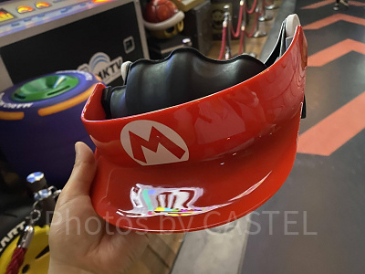 ユニバのパワーアップバンド：マリオカートの帽子型ゴーグル