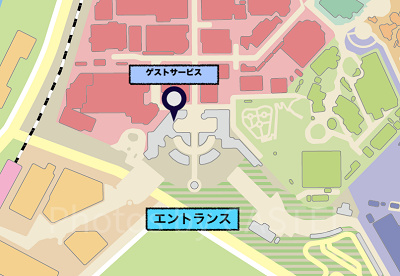 ユニバ（USJ）：ゲストサービスの場所