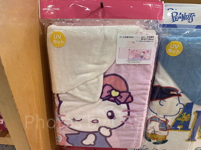 USJ2025/キティのフード付きタオル