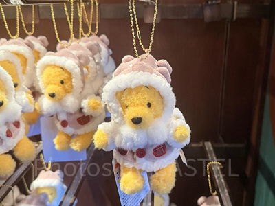 プーさんぬいぐるみバッジ(クリスマスグッズ2025)