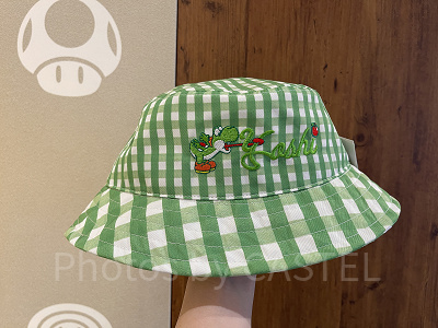 ヨッシーのギンガムチェックバケットハット