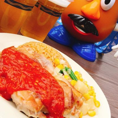 ドナルドのライスがかわいらしいプレート