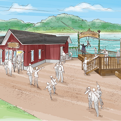 スリルと景色が味わえるジップライン