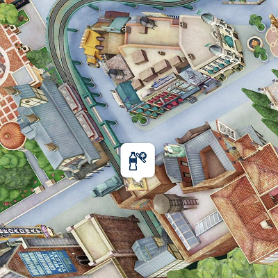 アメリカンウォーターフロントの自動販売機の場所