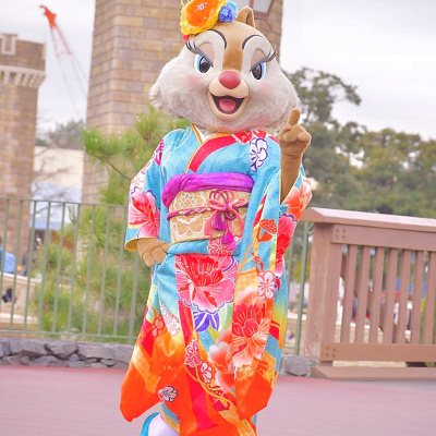 お正月のパレードではあでやかな振袖姿を披露♡