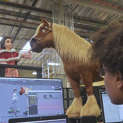 ベルと愛馬フィリップのオーディオ・アニマトロニクス