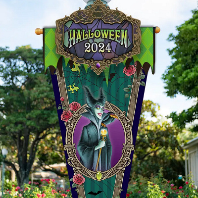 ヴィランズが描かれたバナー