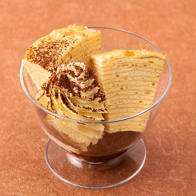 バウムクーヘンのティラミス仕立て（ユーハイムバウム使用）