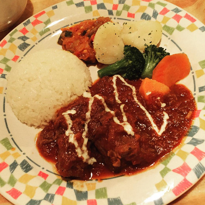 ビーフトマトシチュー、バターライス添え 単品 ¥1,190