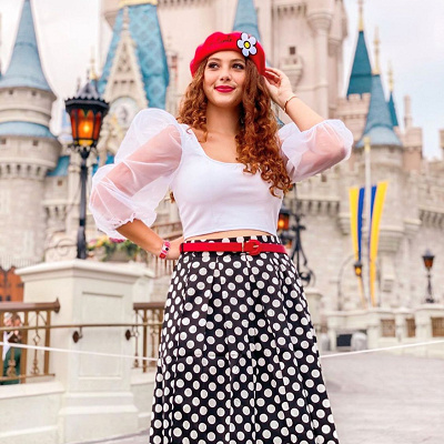 ブラウス×フレアスカートコーデ