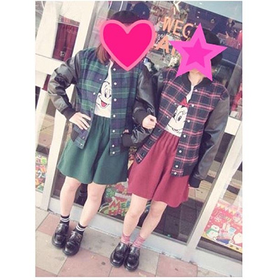 ボルドー&深緑