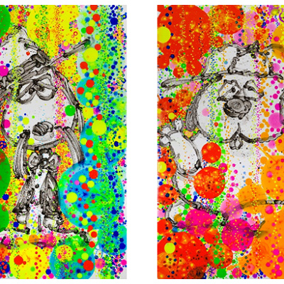 バブルバスシリーズの版画