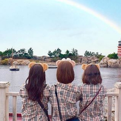 チェックシャツコーデ