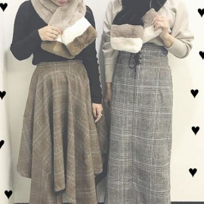 チェックスカート②